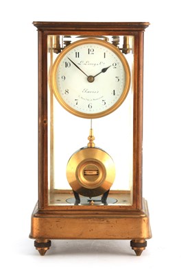 Lot 1248 - L. LEROY & CO. PARIS A RARE AND GOOD QUALITY EARLY 20TH CENTURY ELECTRIC FOUR-GLASS MANTEL CLOCK