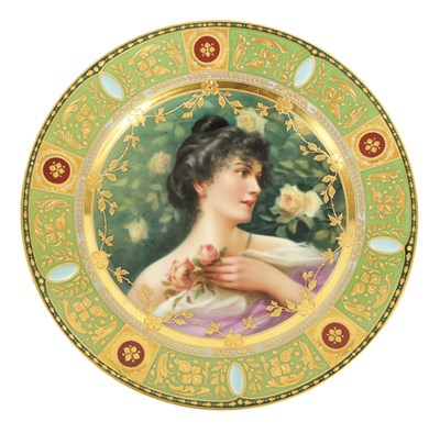 Lot 38 - A LATE 19TH CENTURY VIENNA PORCELAIN CABINET PLATE