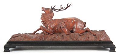 Lot 738 - A LATE 19th CENTURY CARVED HARDWOOD SCULPTURE