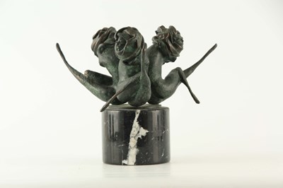 Lot 840 - CARLO ZOLI. ABSTRACT PATINATED BRONZE SCULPTURE