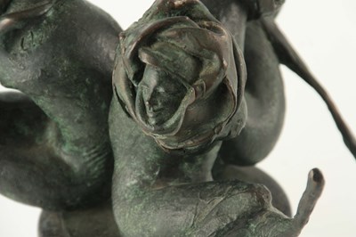 Lot 840 - CARLO ZOLI. ABSTRACT PATINATED BRONZE SCULPTURE