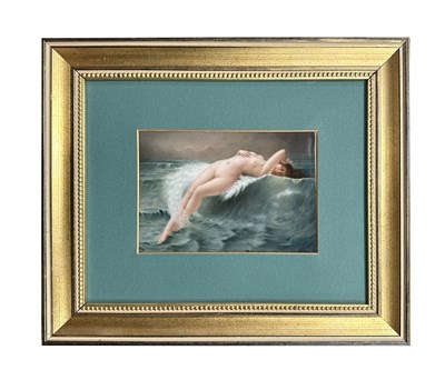 Lot 51 - A LATE 19TH/EARLY 20TH-CENTURY VIENNA STYLE PORCELAIN PLAQUE