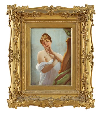 Lot 108 - A LATE 19TH CENTURY VIENNA PORCELAIN HANGING PLAQUE