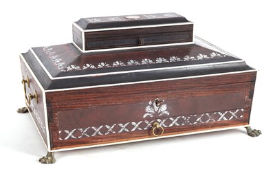 Lot 764 - A LARGE EARLY 19TH CENTURY ANGLO INDIAN WORKBOX