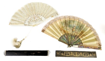 Lot 863 - TWO 19TH CENTURY FRENCH FANS