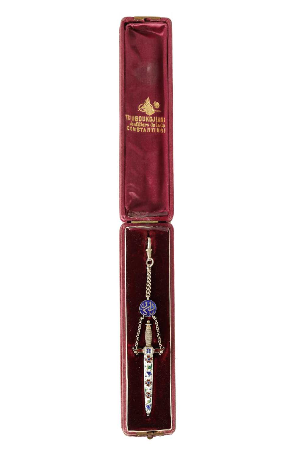 Jewelled Scissors Lot 440 - A LATE 19TH CENTURY TURKISH SILVER METAL,