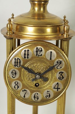 Lot 1154 - AN EARLY 20TH CENTURY 400-DAY BANDSTAND TORSION CLOCK