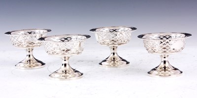 Lot 87 - A SET OF FOUR EARLY 20th CENTURY SILVER BONBON...