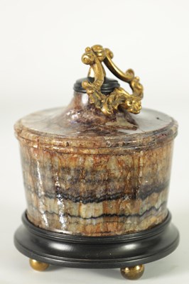 Lot 959 - A 19TH-CENTURY-TURNED-BLUE JOHN PAPERWEIGHT