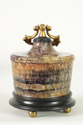 Lot 959 - A 19TH-CENTURY-TURNED-BLUE JOHN PAPERWEIGHT