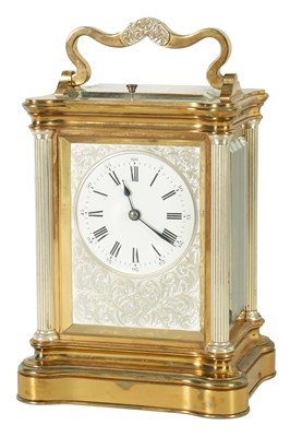 Lot 1289 - A FINE LATE 19TH-CENTURY GIANT FRENCH REPEATING CARRIAGE CLOCK