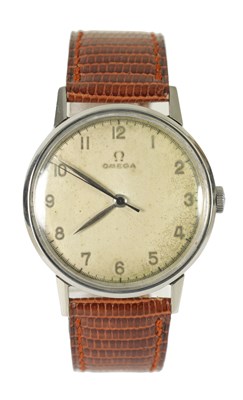 Lot 468 - A GENTLEMAN’S VINTAGE STEAL  JUMBO OMEGA WRISTWATCH