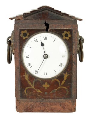 Lot 1169 - A REGENCY BRASS INLAID MAHOGANY MANTEL CLOCK