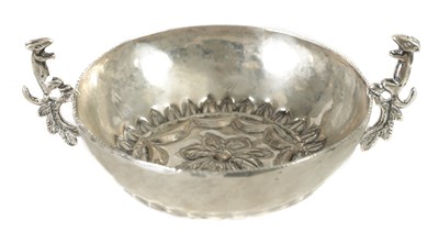 Lot 587 - AN 18TH CENTURY SPANISH SILVER TEMBLADERA WINE TASTER