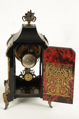 Lot 818 - FRENCH BOULLE MANTEL CLOCK