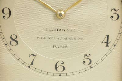 Lot 837 - L. LEROY, PARIS. A FINE AND RARE GIANT GILT BRASS ‘BOURNE’ CASED GRAND SONNERIE STRIKING CARRIAGE CLOCK