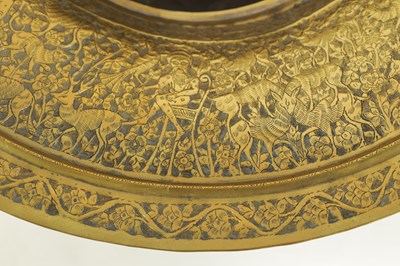 Lot 154 - A LARGE 19TH CENTURY INDIAN BRASS BENARES BOWL