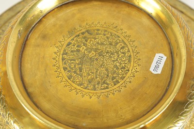 Lot 154 - A LARGE 19TH CENTURY INDIAN BRASS BENARES BOWL