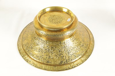 Lot 154 - A LARGE 19TH CENTURY INDIAN BRASS BENARES BOWL