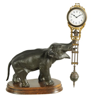 Lot 796 - A LATE 19TH CENTURY SWINGING MYSTERY CLOCK