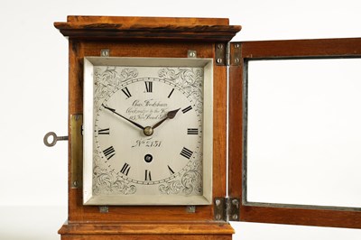 Lot 857 - CHARLES FRODSHAM, 115 NEW BOND STREET. NO. 2131. A SMAL WALNUT FUSEE LIBRARY CLOCK