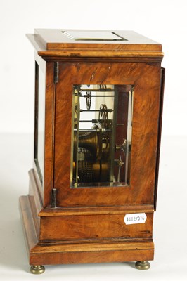 Lot 857 - CHARLES FRODSHAM, 115 NEW BOND STREET. NO. 2131. A SMAL WALNUT FUSEE LIBRARY CLOCK