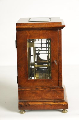 Lot 857 - CHARLES FRODSHAM, 115 NEW BOND STREET. NO. 2131. A SMAL WALNUT FUSEE LIBRARY CLOCK