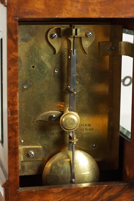 Lot 857 - CHARLES FRODSHAM, 115 NEW BOND STREET. NO. 2131. A SMAL WALNUT FUSEE LIBRARY CLOCK