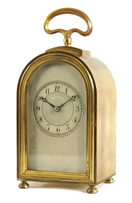 Lot 819 - A LATE 19TH CENTURY HUMPBACK STYLE STRIKING CARRIAGE CLOCK