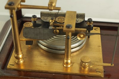 Lot 853 - A RARE LATE 19TH CENTURY MAHOGANY BAROGRAPH WITH DISC CHART