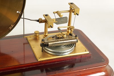 Lot 853 - A RARE LATE 19TH CENTURY MAHOGANY BAROGRAPH WITH DISC CHART