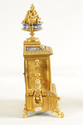 Lot 789 - A LATE 19TH CENTURY FRENCH ORMOLU AND PORCELAIN PANELLED MANTEL CLOCK