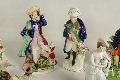Lot 76 - A GROUP OF 19TH CENTURY STAFFORDSHIRE FIGURES