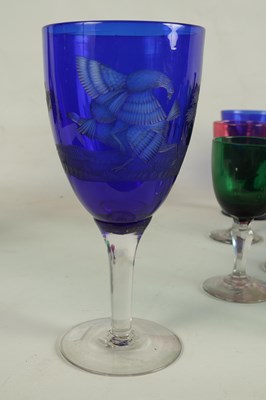 Lot 11 - A LARGE COLLECTION OF 19TH CENTURY COLOURED GLASSWARE
