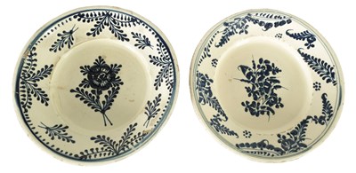 Lot 91 - TWO 18TH CENTURY TRANSYLVANIAN CRACKLE GLAZE POTTERY DISHES