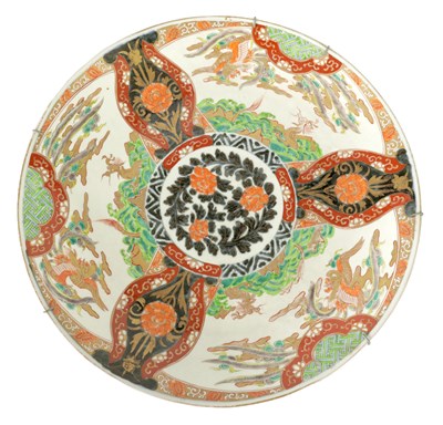 Lot 366 - A MEIJI PERIOD JAPANESE PORCELAIN CHARGER