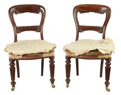 Lot 1400 - A PAIR OF EARLY 19TH CENTURY GILLOWS MAHOGANY SIDE CHAIRS STAMPED