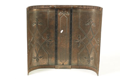 Lot 551 - AN ARTS AND CRAFTS COPPER FIRE SCREEN