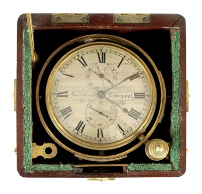 Lot 911 - RICHARD HORNBY, LIVERPOOL, NO. 514. A SMALL REGENCY TWO-DAY MARINE CHRONOMETER