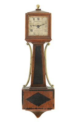 Lot 1306 - AN EARLY 20TH CENTURY MINIATURE AMERICAN WALL CLOCK