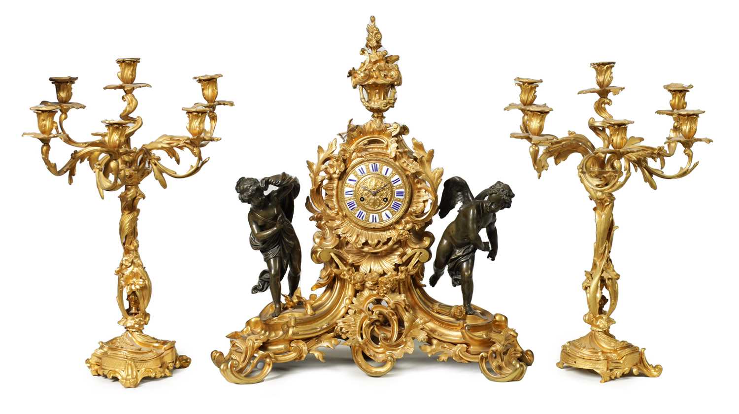 Lot 1145 - A LARGE LATE 19TH CENTURY FRENCH ORMOLU AND