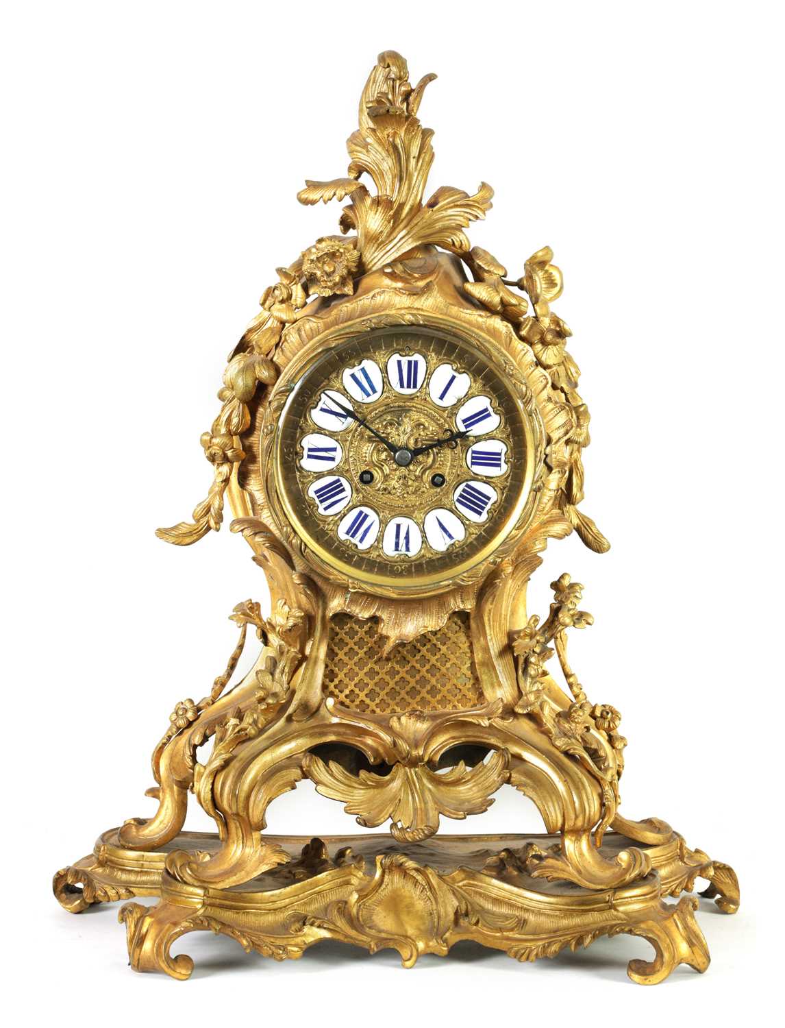 Lot 1245 - A LATE 19TH CENTURY FRENCH ORMOLU MANTEL CLOCK