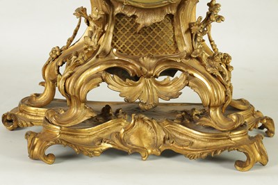 Lot 1245 - A LATE 19TH CENTURY FRENCH ORMOLU MANTEL CLOCK