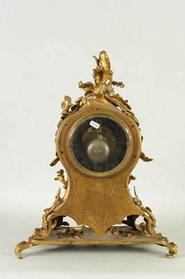 Lot 1245 - A LATE 19TH CENTURY FRENCH ORMOLU MANTEL CLOCK