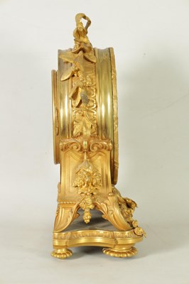 Lot 1238 - A LATE 19TH CENTURY FRENCH ORMOLU AND PORCELAIN PANELLED CALENDAR CLOCK