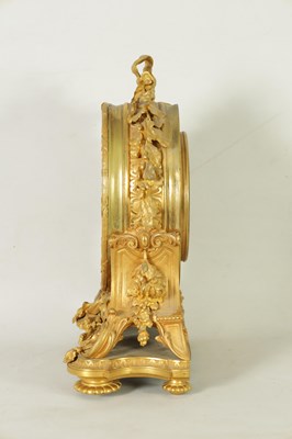 Lot 1238 - A LATE 19TH CENTURY FRENCH ORMOLU AND PORCELAIN PANELLED CALENDAR CLOCK