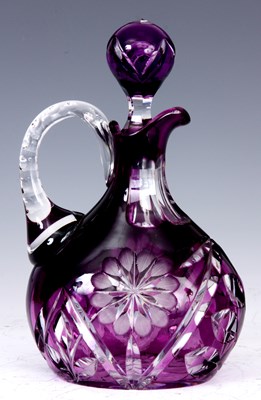 Lot 124 - A LATE 19TH CENTURY CUT GLASS AMETHYST...