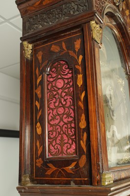 Lot 1164 - JOHN MARRIOTT, LONDON.  A FINE 18TH CENTURY WALNUT AND DUTCH MARQUETRY 8-DAY LONG CASE CLOCK