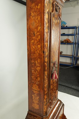 Lot 1164 - JOHN MARRIOTT, LONDON.  A FINE 18TH CENTURY WALNUT AND DUTCH MARQUETRY 8-DAY LONG CASE CLOCK