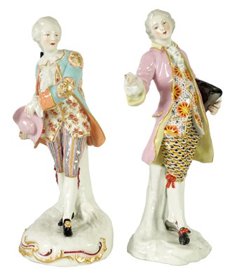 Lot 122 - A PAIR OF LATE 19TH CENTURY SAMSON FIGURES OF COURTIERS